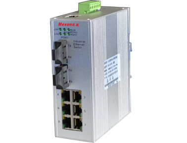 Mexon兆越 MIE-5210 2光6电 自愈环工业以太网光纤交换机