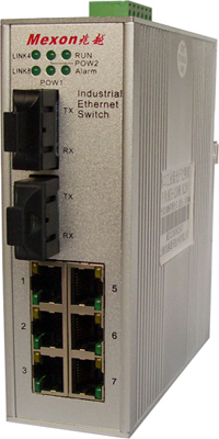 MIE-1208系列2光6电工业以太网交换机