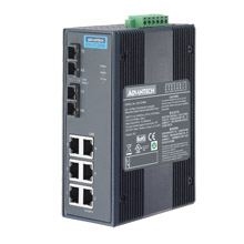 研华EKI-2728MI 6G+2G多模宽温非网管型工业以太网交换机
