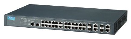 研华EKI-4668C  24 FE + 4 Combo光电组合端口网管型工业以太网交换机