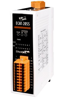泓格8通道隔离数字量输入与输出EtherCAT从站ECAT-2000
