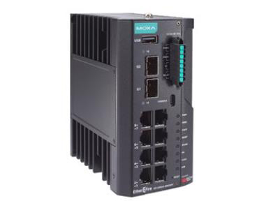 Moxa IEF-G9010 系列 8 GbE 銅端口 + 2 GbE SFP 多端口下一代工業(yè)防火墻