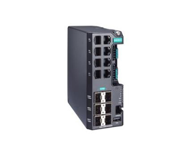 Moxa EDS-G4014 系列 8G+6 2.5GbE 端口全千兆网管型工业以太网交换机