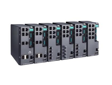 Moxa EDS-4008 系列 8 端口（含 4 个 802.3bt PoE 端口或 4 个千兆上行链路端口选项）网管型以太网交换机