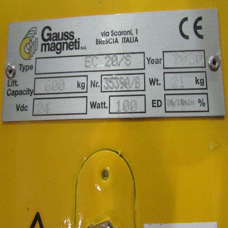 GAUSS MAGNETI吸盘EC 20/4S