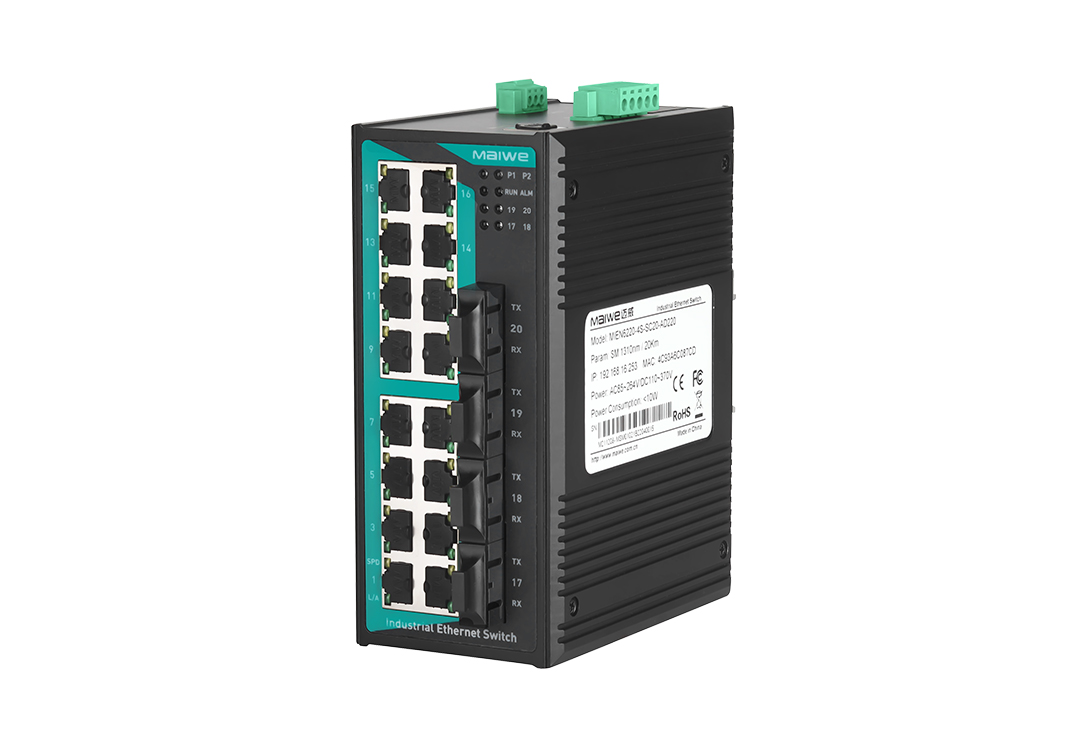 迈威通信MISCOM6220-4F 20口二层百兆网管型卡轨式工业以太网交换机