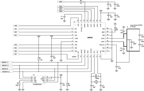 基于nRF9E5的有源超高频RFID系统设计如图