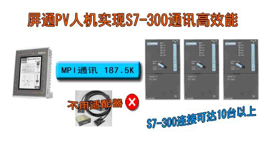 屏通PV人机实现S7-300高效能通讯技术如图