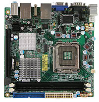 广积科技推出第一块支持Intel Q35芯片组的Mini-ITX主板—MI935如图