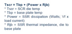 计算可控硅（SCR）硅片的温度 