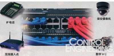 图1为以太网通过一根传输以太网数据的CAT-5电缆米提供电源同时将电源和数据传输至任何连接到以太网的设备（IP电话无线接入点等）…