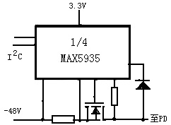 图4为简化PSE电源控制应用示意图其PSE电源控韧制硅为MAX5935　　PD功率分级　　今天有两种主要的用电装置成为推动PoE增长的主…