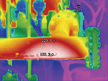 红外热像仪在石化行业节能中的应用如图