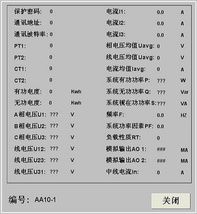 配电室参数图