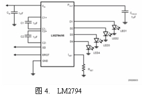 手机LCD背光驱动电荷泵的选择如图