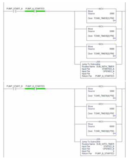 RSLogix 5000子程序中计时器的使用如图