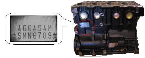 发动机缸体及打刻号码