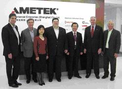 AMETEK（上海）为快速发展的电子仪器业务提供支持如图