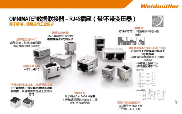 魏德米勒OMNIMATE® Data数据类焊板插座